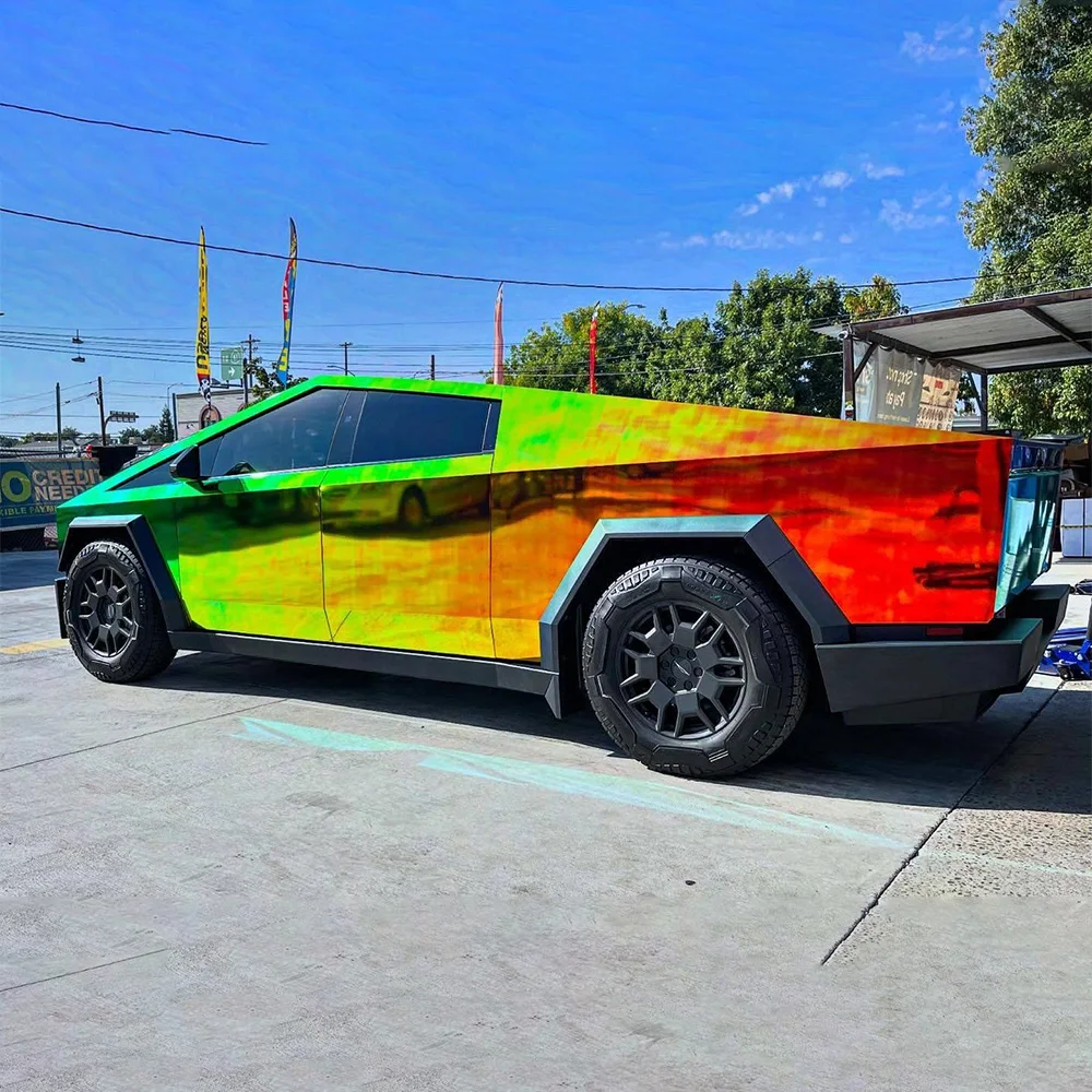 

DIY Chameleon Gradient For Tesla Cybertruck 2024-2026 Pre-cut PPF PET Paint Protection Film Color Changing Film Anti-Scratch KIt