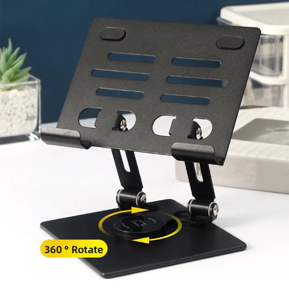 

360° Rotation Tablet Stand Heat Dissipation Multi Angle Tablet Holder Anti Slip Adjustable Tablet Phone Bracket Desk Holder