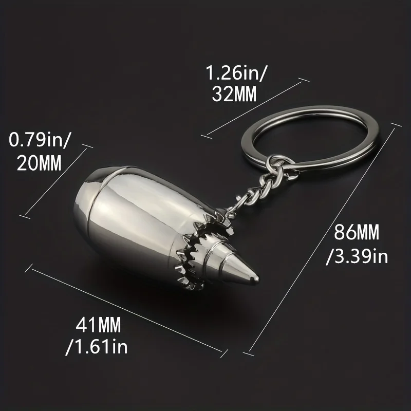 3D aircraft engine metal keyring pendant Tao Goods source creative aviation Metal Keychain Bag Charms