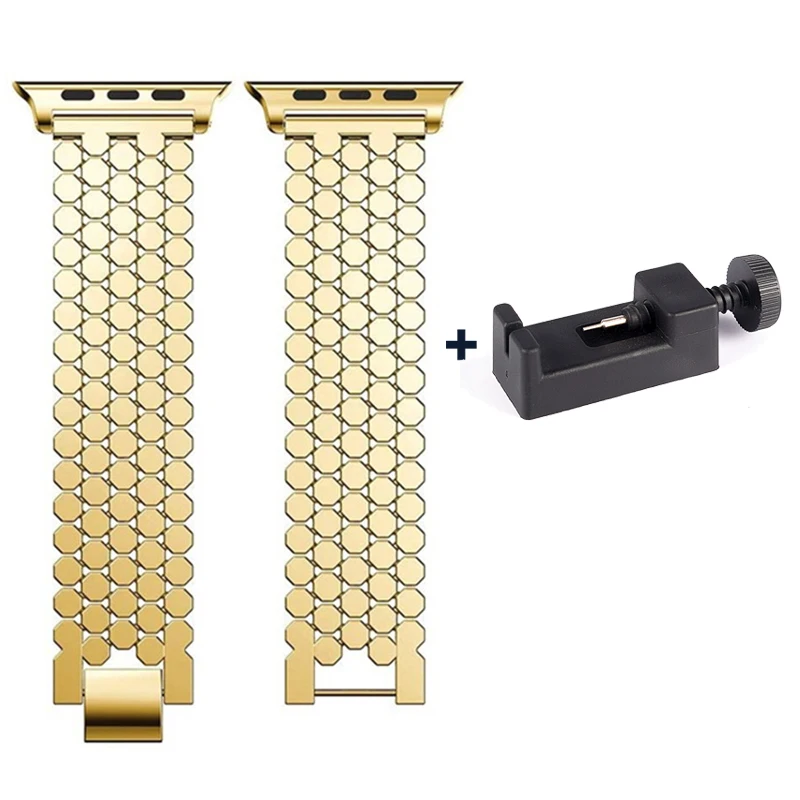 Cinturini in acciaio inossidabile per Apple Watch Series 7 6 SE 5 4 3 2 1 cinturino da polso 38 42 40 44 41 45mm cinturino per polso Iwatch