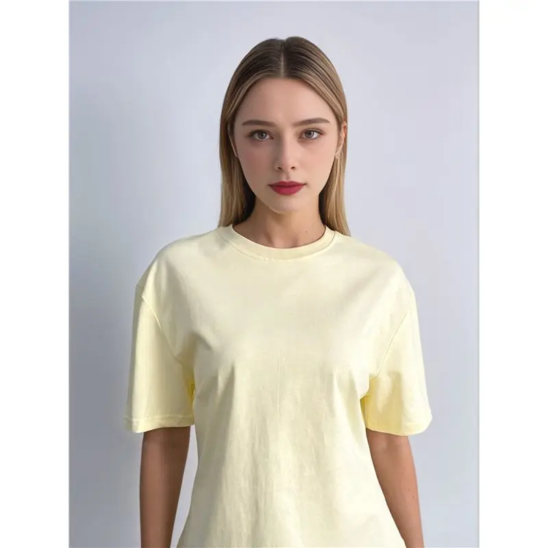 

Женские укороченные топы оверсайз CYL: повседневные футболки с коротким рукавом, со спущенным плечом, свободного кроя, базовые свободные футболки