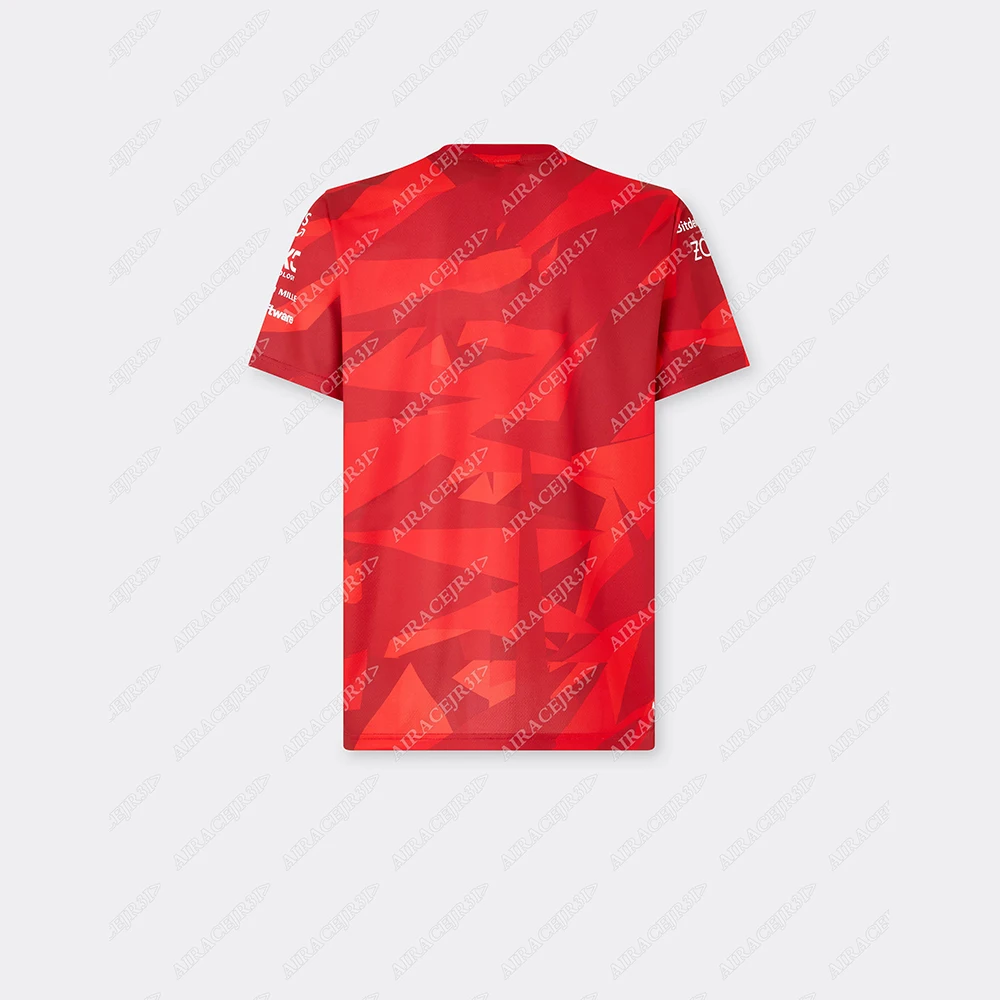 For Ferrari Hamilton Leclerc One Racing Las Vegas Special Edition T-shirt Motorsport Official Red Summer Quick Dry Not Fade view 2