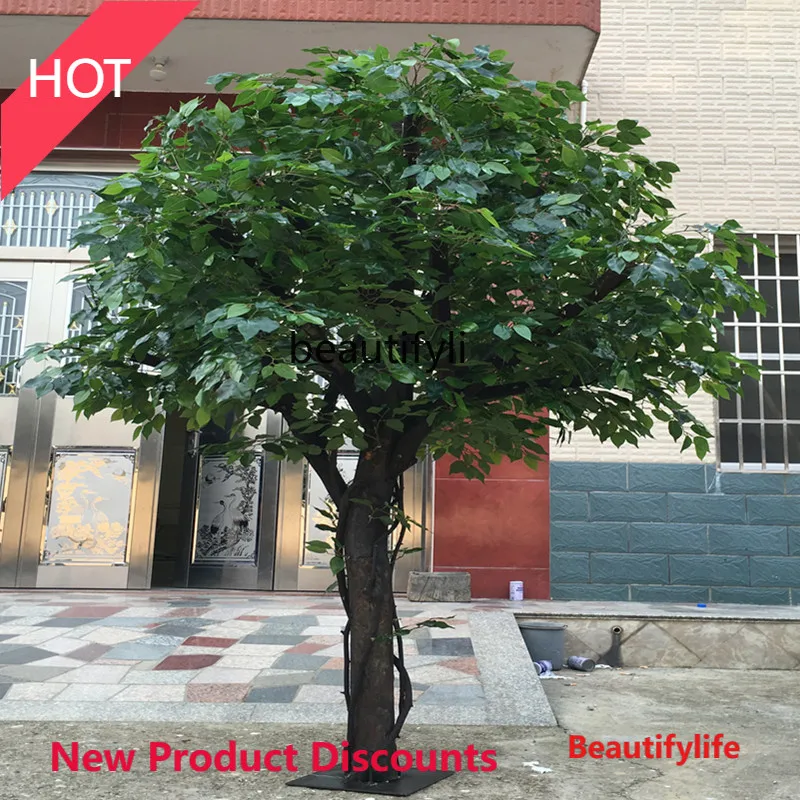 A9344 Simulation Banyan Tree  Large Imitative Tree Stage Props Fake  Green Plants Living Room and Hotel Decorative Tree Ground