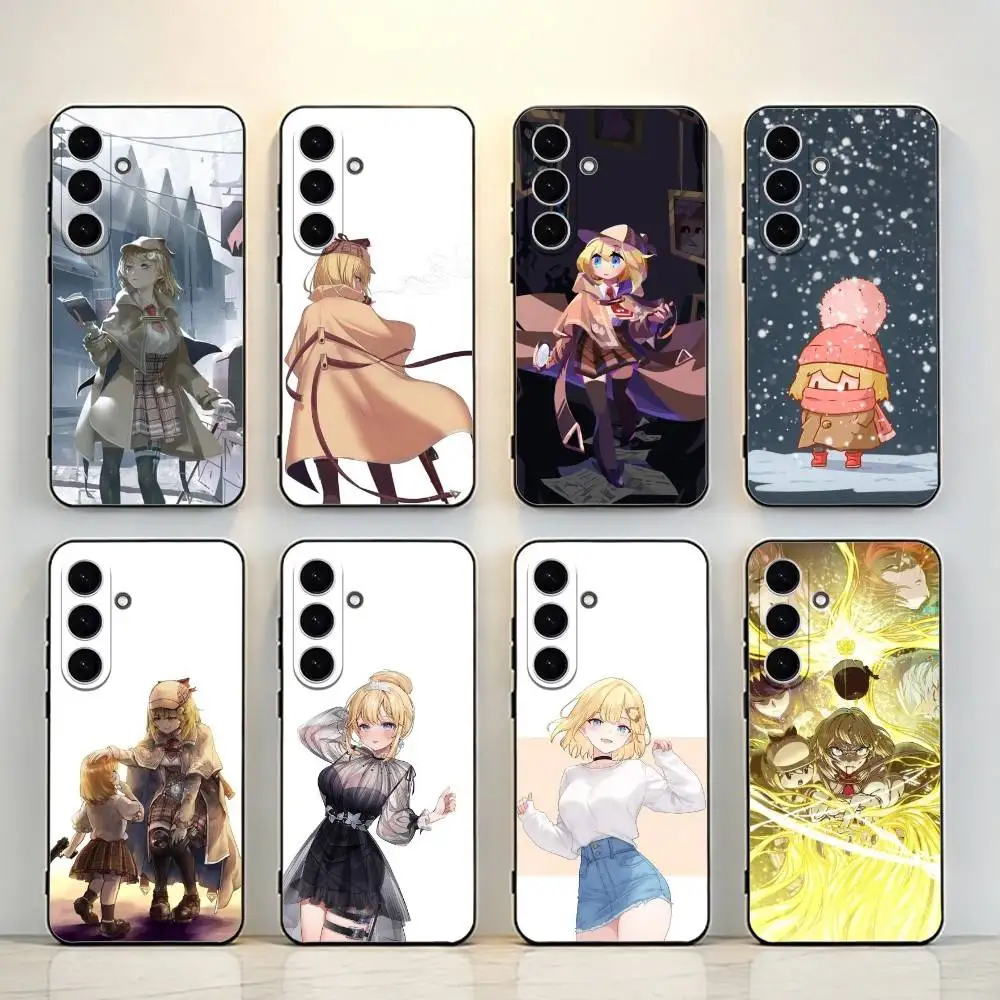 

Cute W-Watson Amelia Phone Case For Samsung Galaxy A73,A72,A71,A70,A53,A52,A51，Black Shell ll