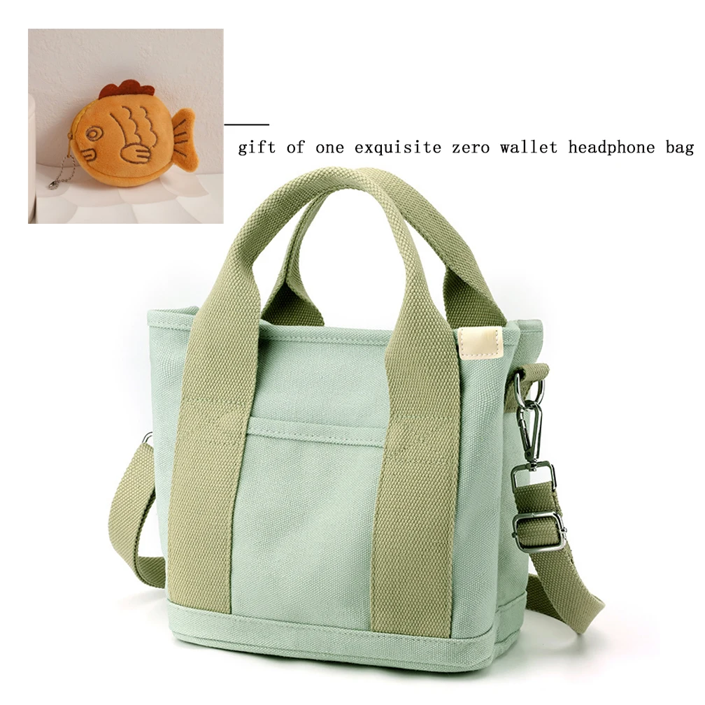 

Women's Solid Color Large Capacity Tote Bag Crossbody Bag Hand Bag And Coin Purse Set, Adjustable Strap, Shoulder Bag, Canvas Ba