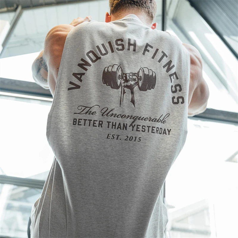 Muscle Brother Tank Top Summer 2023 Fashion Brand Men's O-Neck Slim Fit Tank Tops Male Sleeveless V-Neck Vest Tees Fitness Men image 3