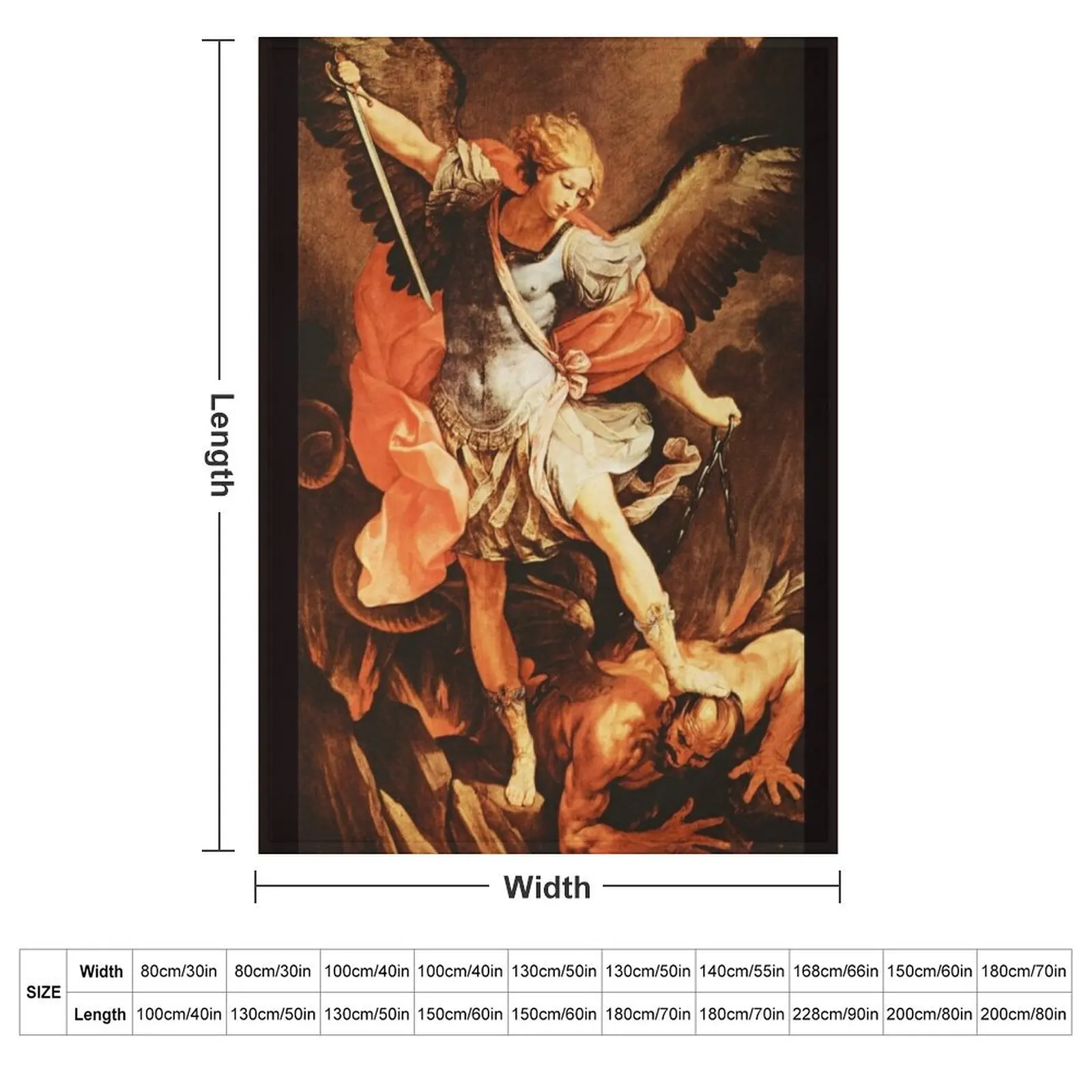 St. Michael Archangel Throw Blanket Vintage Flannels Giant Sofa Thin funny gift Sofa Throw Blankets