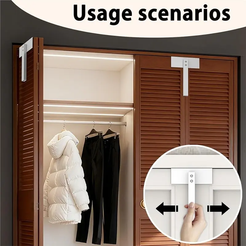 ABJI-Bifold Door Lock Childproof Pet Proof Out Of Closets Pantry Cabinets Bifold Door Lock Cabinets Bifold Door Lock