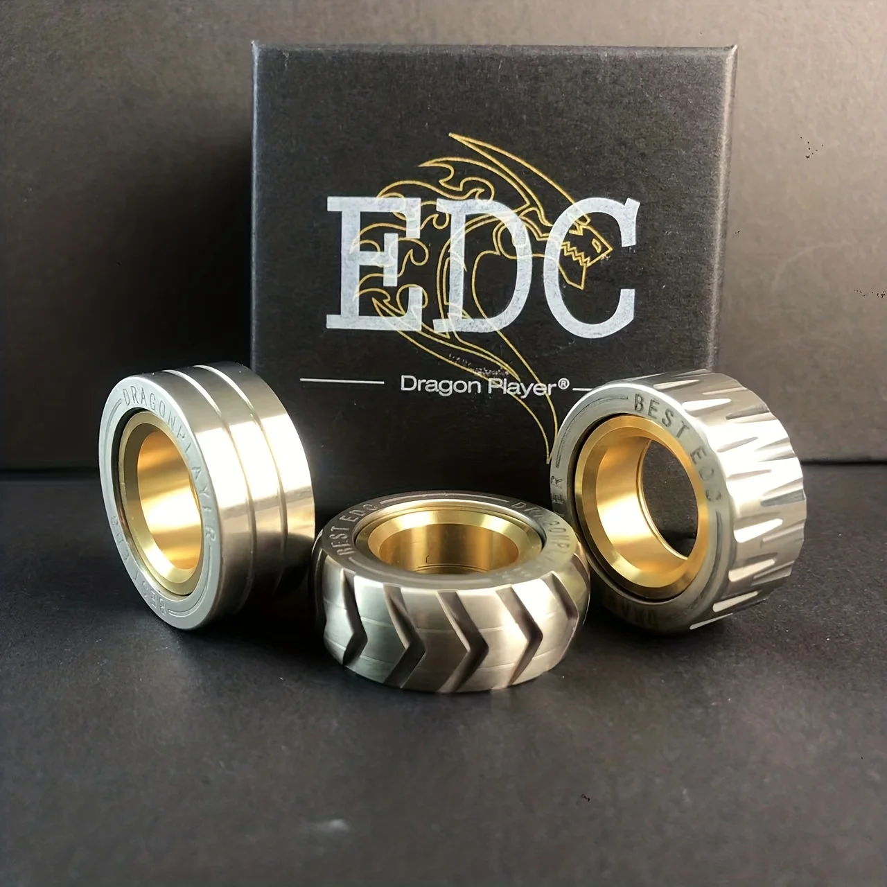 

Stainless Steel Paragraph Ratchet Finger Ring, EDC Adult Office Decompression Toy