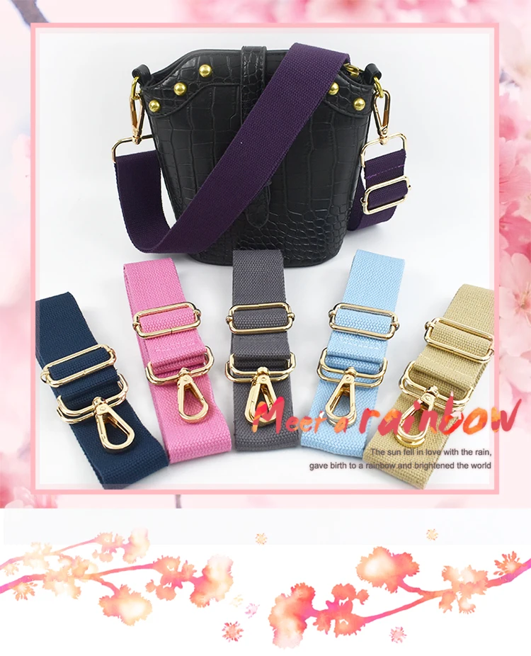 1Pc Deepeel 38mm Wide Canvas Bag Strap 80-140cm Adjustable Women's Handbag Replace Shoulder Straps Crossbody Bags Accessories