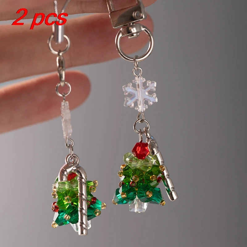 

2 Pcs Ladies' Bag Pendants Set Christmas Tree Kawaii Cute Sweet Verstaile Bag Accessories Multifunctional High-quality Keychains