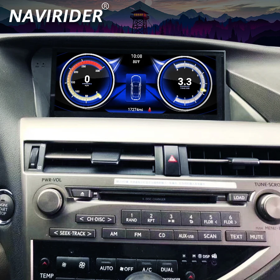 

NAVIRIDER Android 13 Car Radio Player For LEXUS RX350 RX450h RX300 RX270 RX350L 2009-2014 GPS Navigation 1920*720 Screen Stereo