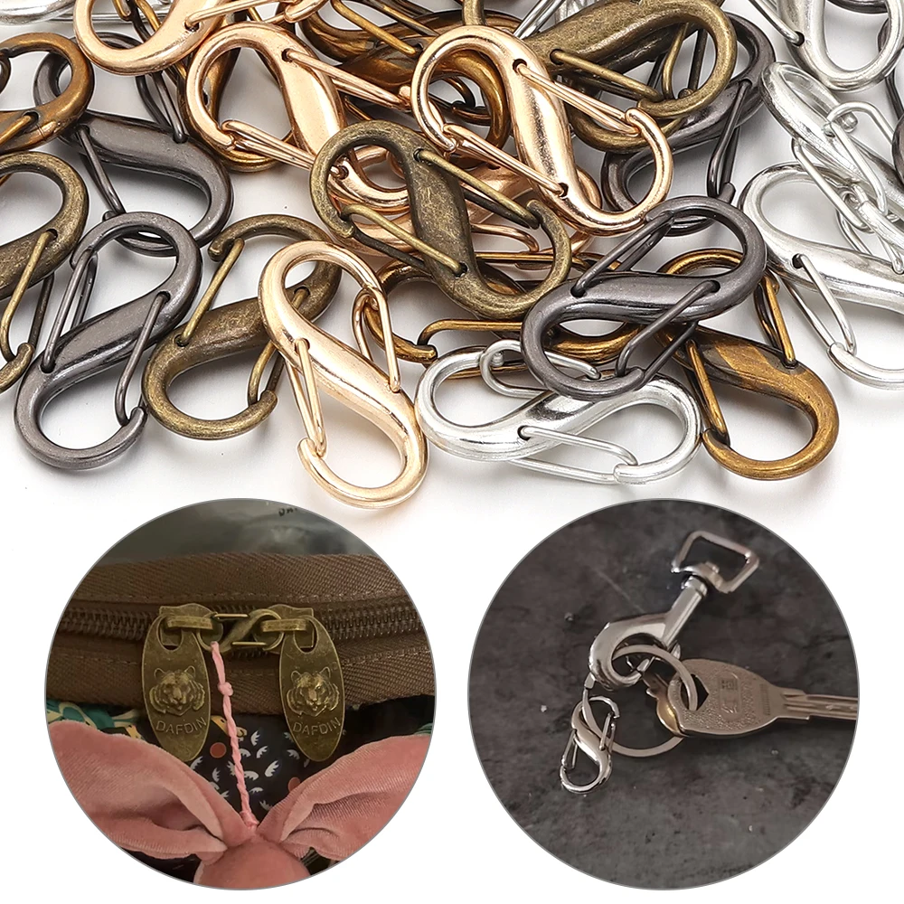 10pcs Zipper Locks Zipper Pull Replacement Zipper Clips Anti Theft Double Opening Purse Lock for Backpacks Luggage Snap Hook image 3