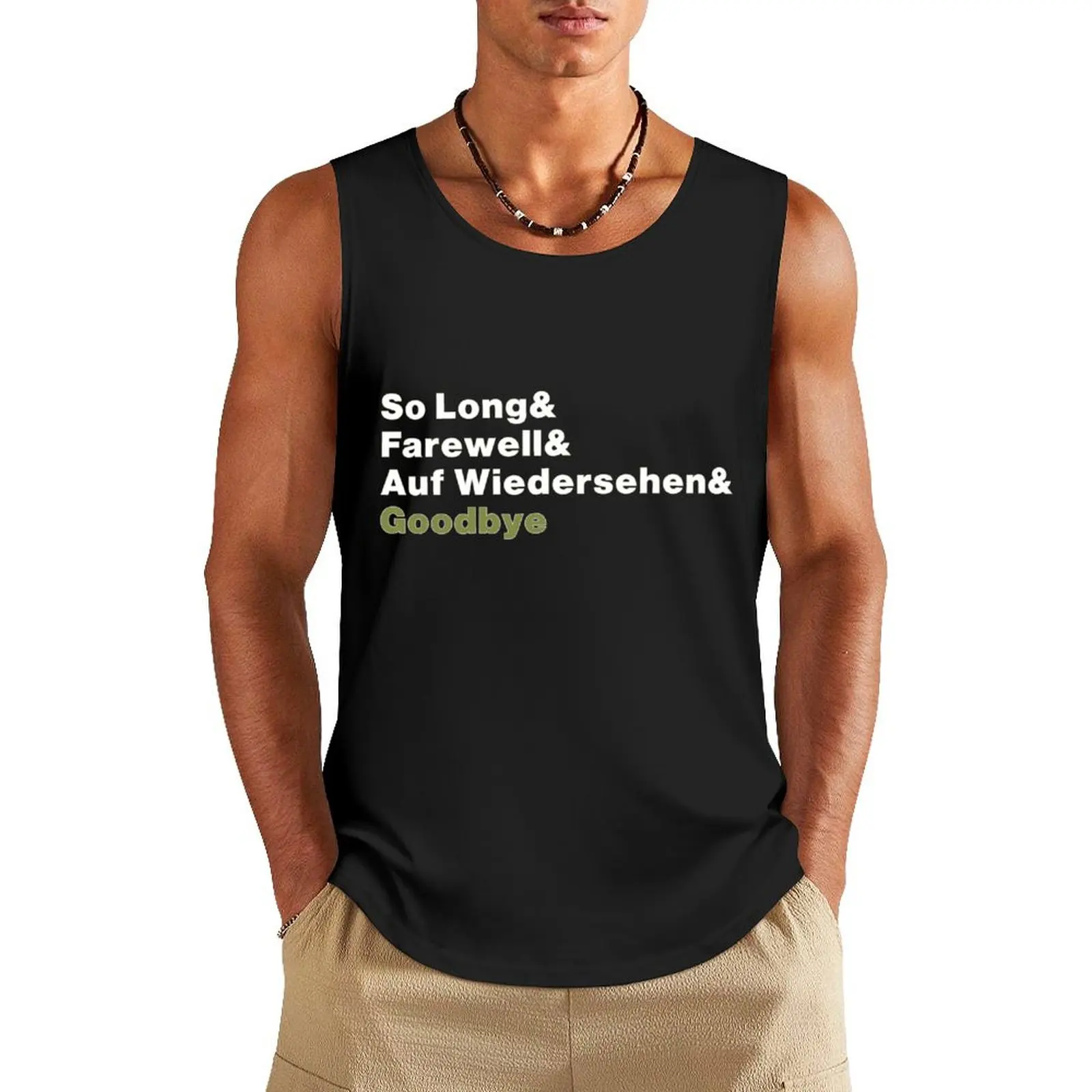 

So Long Tank Top gym shirt man Men's gym t-shirts gym clothes men Men's clothing