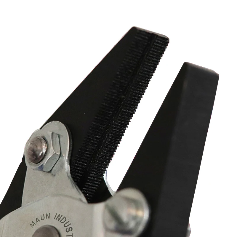 MAUN 140mm Flat Nose Parallel Pliers Serrated V‑Slot Jaw Open Throat Plier Jewelry Wire Straightening Hand Tool for DIY
