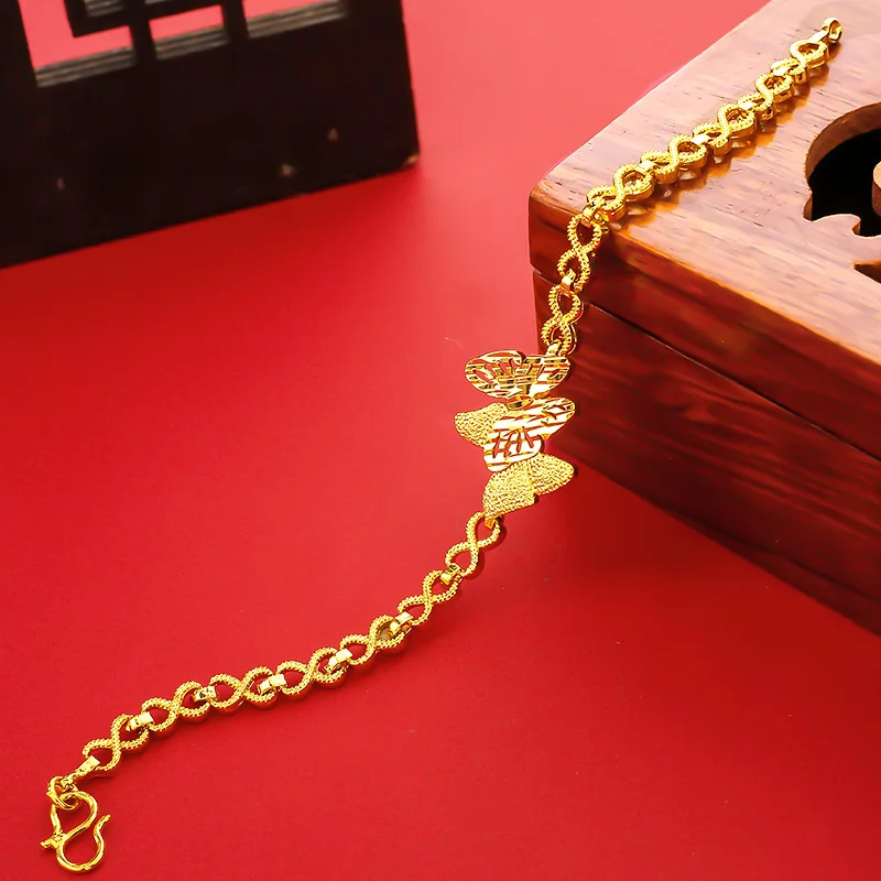 

Window - Butterfly Gold Chain! 24K Gold AU999 Women's Trendy Style, Butterfly Gradient Gold, High-End Eye-Catching Unique