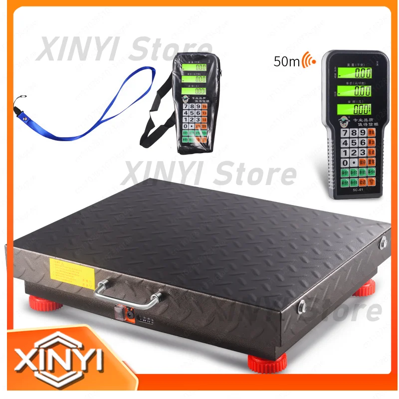 Portable Wireless Electronic Weighing Platform Scale for 300kg and 600kg Separate Small Bench Scale for Commercial Use