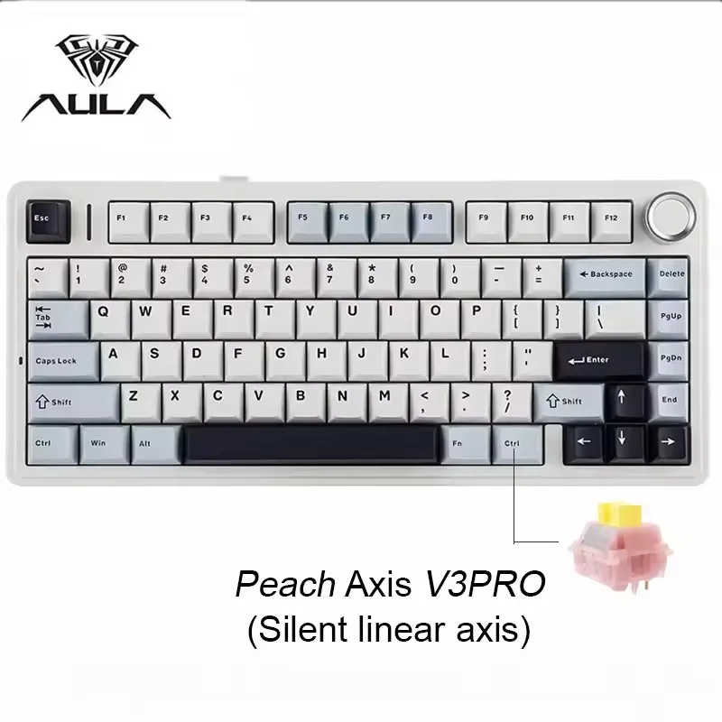 AULA F75 Gaming Keyboard RGB Wireless Bluetooth/2.4G 75% Layout Gasket Structure Hot Swap Esports Mechanical Keyboard for Pc