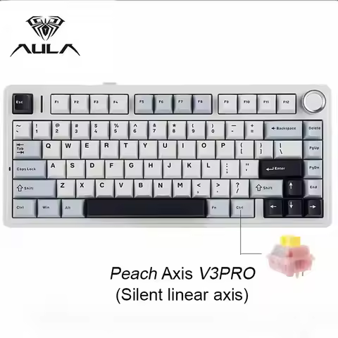 AULA F75 Gaming Keyboard RGB Wireless Bluetooth/2.4G 75% Layout Gasket Structure Hot Swap Esports Mechanical Keyboard for Pc