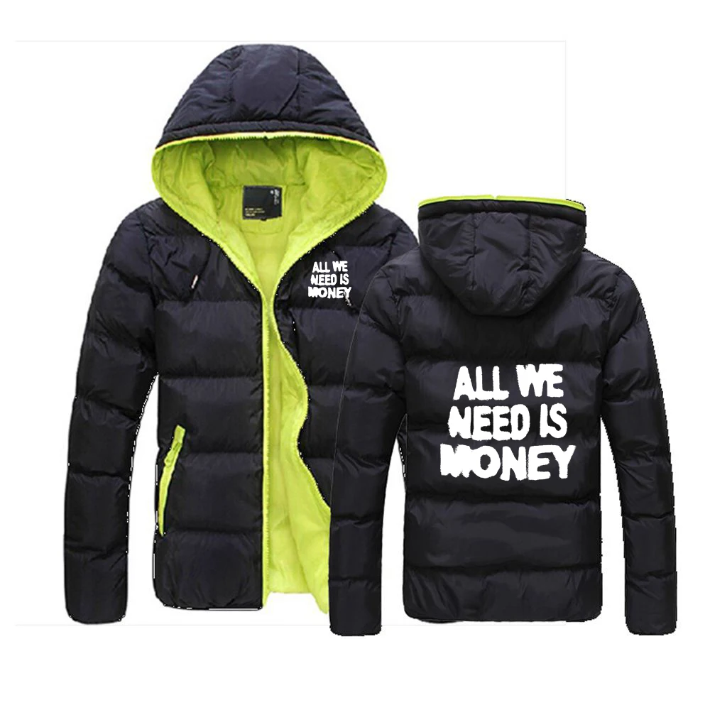 

Мужская модная толстовка с капюшоном из хлопка, 6 цветов, осенне-зимняя коллекция 2026, с графическим принтом «Все, что нам нужно — деньги», повседневная, удобная