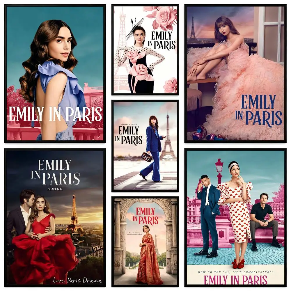 series Emily in Paris Poster Poster HD Frameless Preppy Style Wall Art Home Decor For Living Room Bedroom Gift