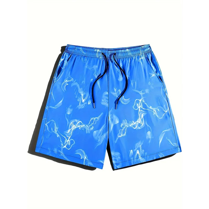 Pantalones cortos de playa con estampado de niebla 3D Harajuku para hombres y niños, ropa de calle fresca, bañadores, pantalones de tablero de moda, Verano