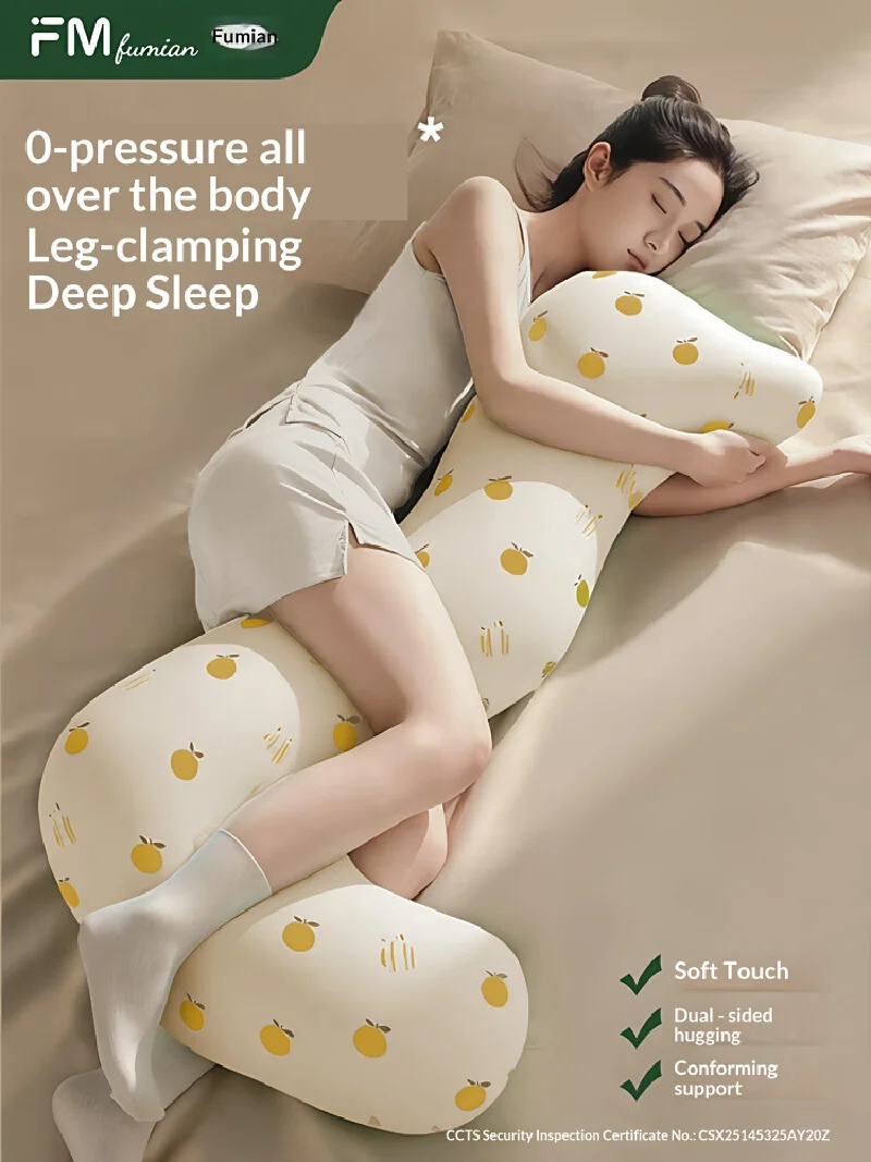 Hot Sale Fumian Long Body Pillow Removable Washable Soft Ergonomic Leg Support Sleeping Pillow For Adult Pregnant Women