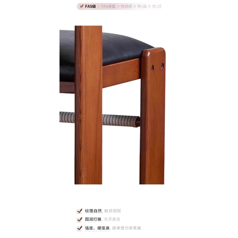 Solid Wood Dining Chair Modern Small Space Desk Vanity Stool Designer Seat Nordic Furniture Sillas Nordicas Lounge Chair