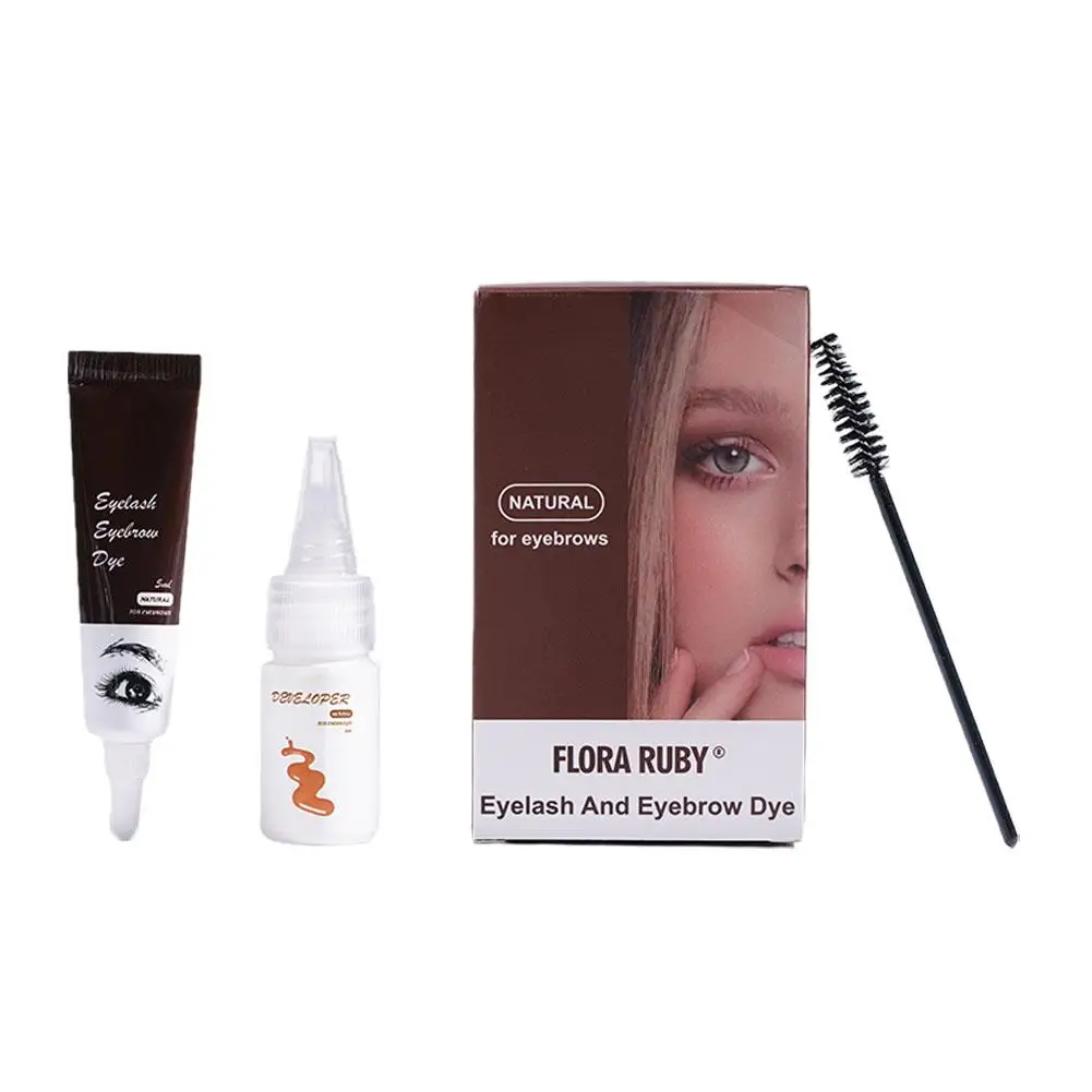 Professional Henna Eyelash Eyebrow Dye Tint 15-minute Black Gel Eyebrow Fast Up Color Make Easy Tint Kit Tint Dye Eyelash B D9B9