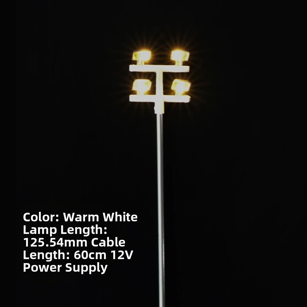 3V 12V Miniature Simulation Street Tower Lights White Light/warm Light 125.54mm Building Model Layout Lamppost