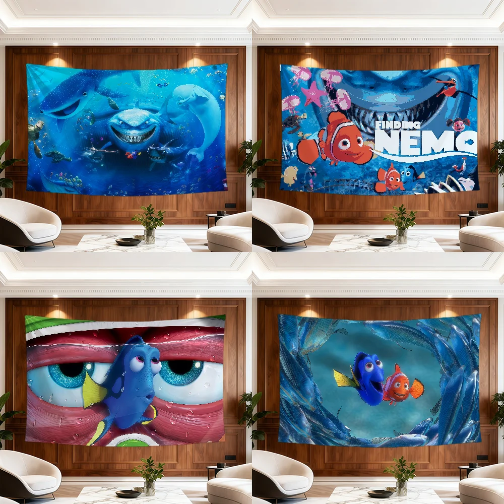 Cute Caroon F-Finding N-Nemo D-Dory Art Dn Flag Room Dorm Camp Party Garage Bar Wall Hogar Home Decor Banner Wall Hanging Gift-image