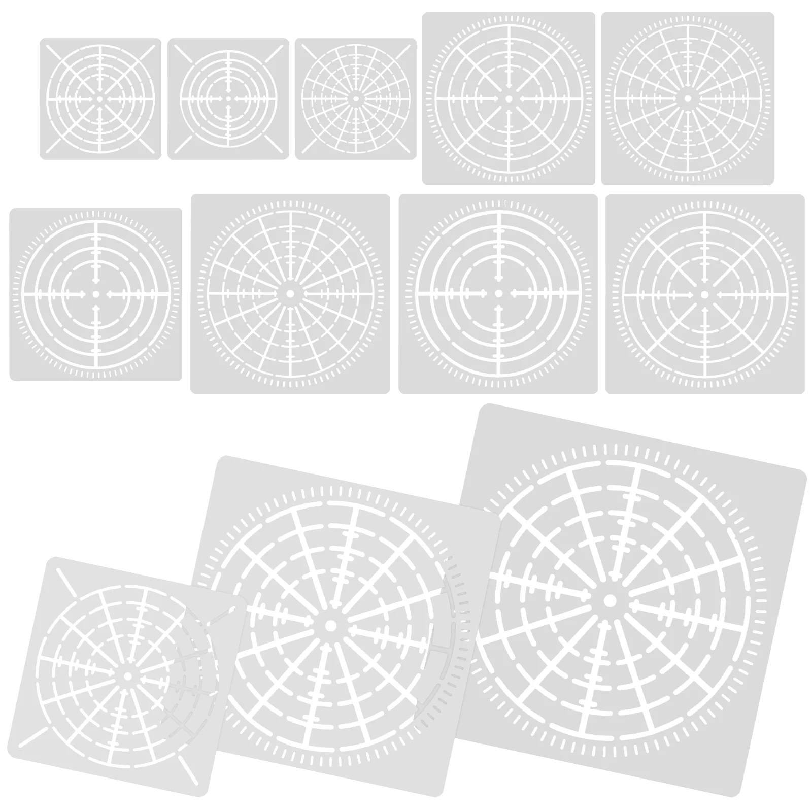 Mandala Bullseye Spider Web Auxiliary Line, DIY Painting, Chemistry Mathematics Scribing Template Tool, Stencils Templates, Dot