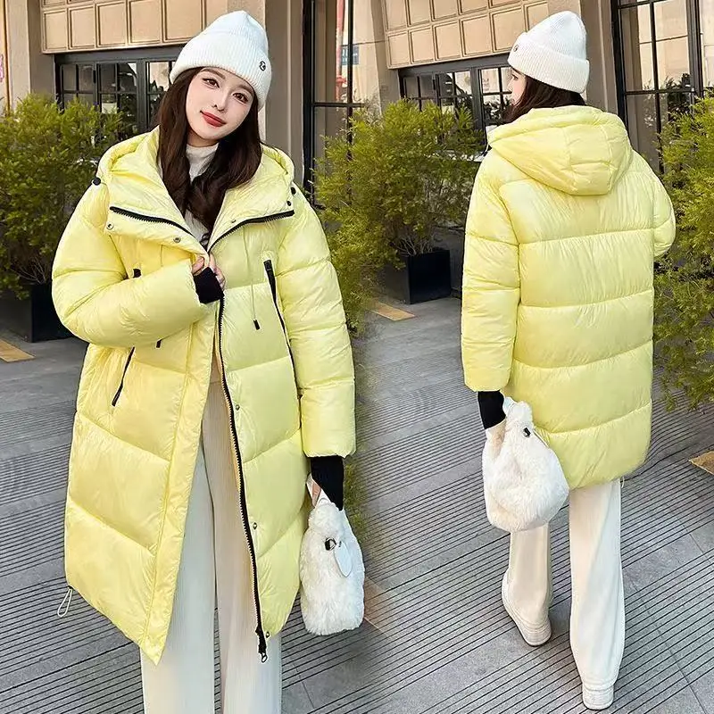 

Winter Down Cotton Jackets Women's Clothing Long Parkas Hooded Warm 2025 New Winter Thick Waterproof Coat Female Black Overcoats