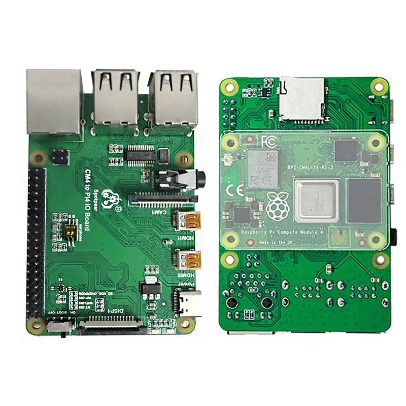 Imagem -04 - Módulo de Computação Raspberry pi Placa io Cm4 para Pi4b Adaptador Cm4 para Placa de Expansão de Interface 4b