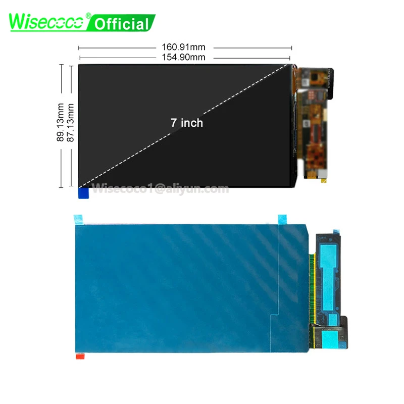 Wisecoco 7 Inch OLED AMOLED 1920x1080 High Bright 900 Nits IPS Touch Screen Handheld Game Console Display For Raspberry Pi 165hz