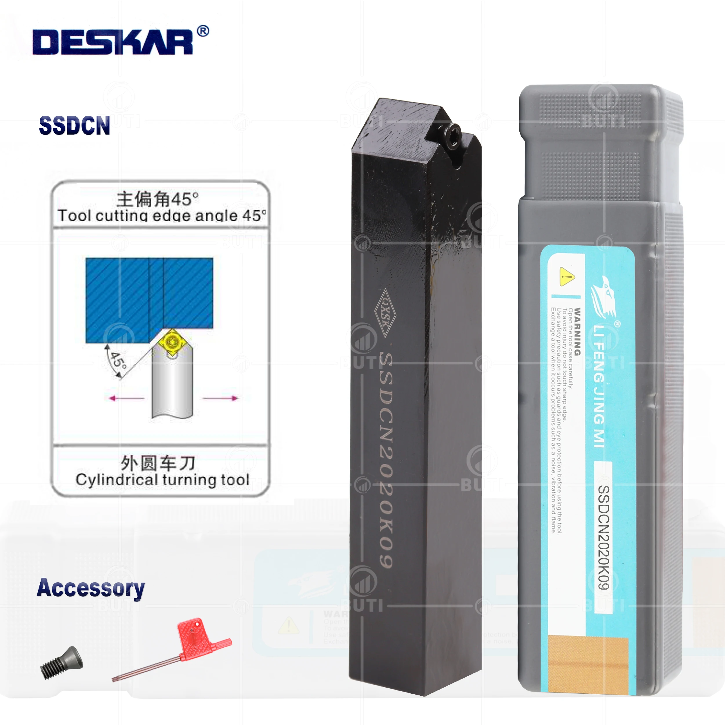 

DESKAR 100% Original SSDCN1212H09/1616H09/2020K09/2525M12 External Turning Tool Holder CNC Lathe Tools For SCMT Carbide Inserts