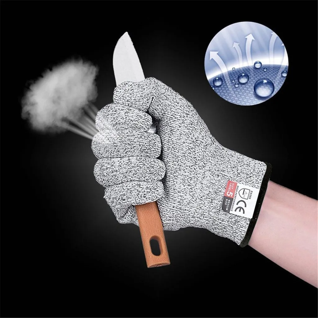 Guantes de seguridad a prueba de Cortes, manoplas de Metal, alambre resistente a puñaladas, corte de carnicero, cocina, pescado, jardinería, Nivel 5