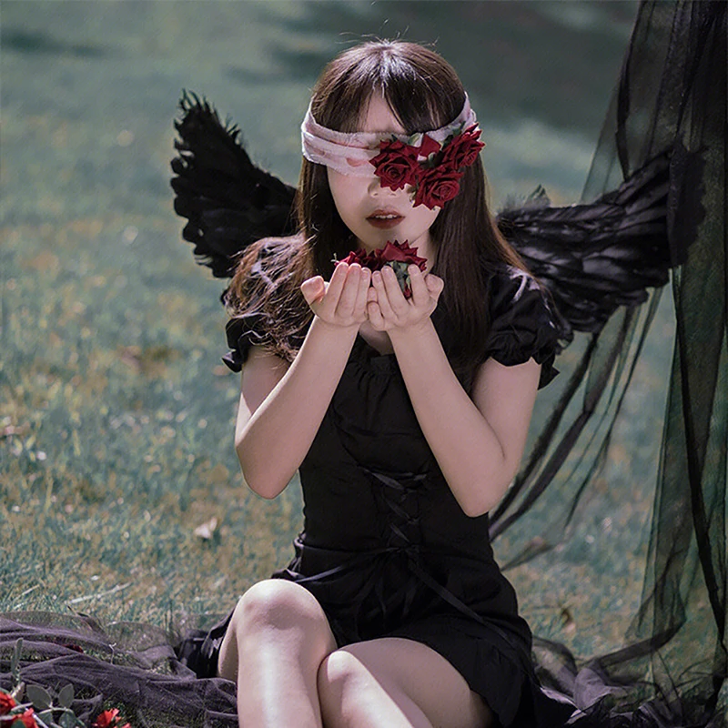 

Крылья ангела, белые, черные крылья, подарок на день рождения для взрослых и детей, крылья для косплея, сценическое представление, костюм для Хэллоуина, Рождественской вечеринки