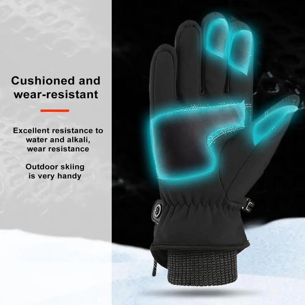 Luvas térmicas windproof do tela táctil, luvas do ciclismo do inverno com forro resistente à água do luxuoso