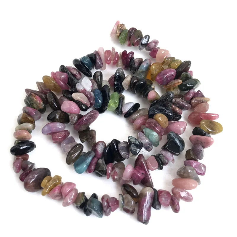 Naturstein-Chip-Perlen, 5–8 mm, unregelmäßiger Kies, Kristallquarz, für die Schmuckherstellung, Freiform-Perlen, DIY-Halskette, Armband, 15'' – Detail 7