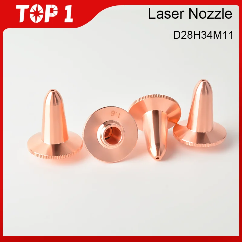 TOP1 10Pcs/Lot BOCI Flat Cutting Bevel Laser Nozzle D27H34M11mm Single/Double Layer Caliber:1.2-5.0 For BLT421 BLT441 BLT461