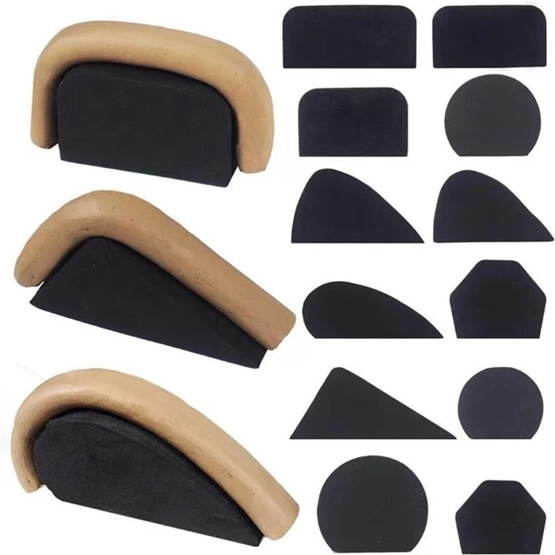 Pottery Mug Handle Moldes Set, Cortadores de argila cerâmica, Caneca de café Handle, fazendo ferramenta para argila argila, DIY, conjunto de 12