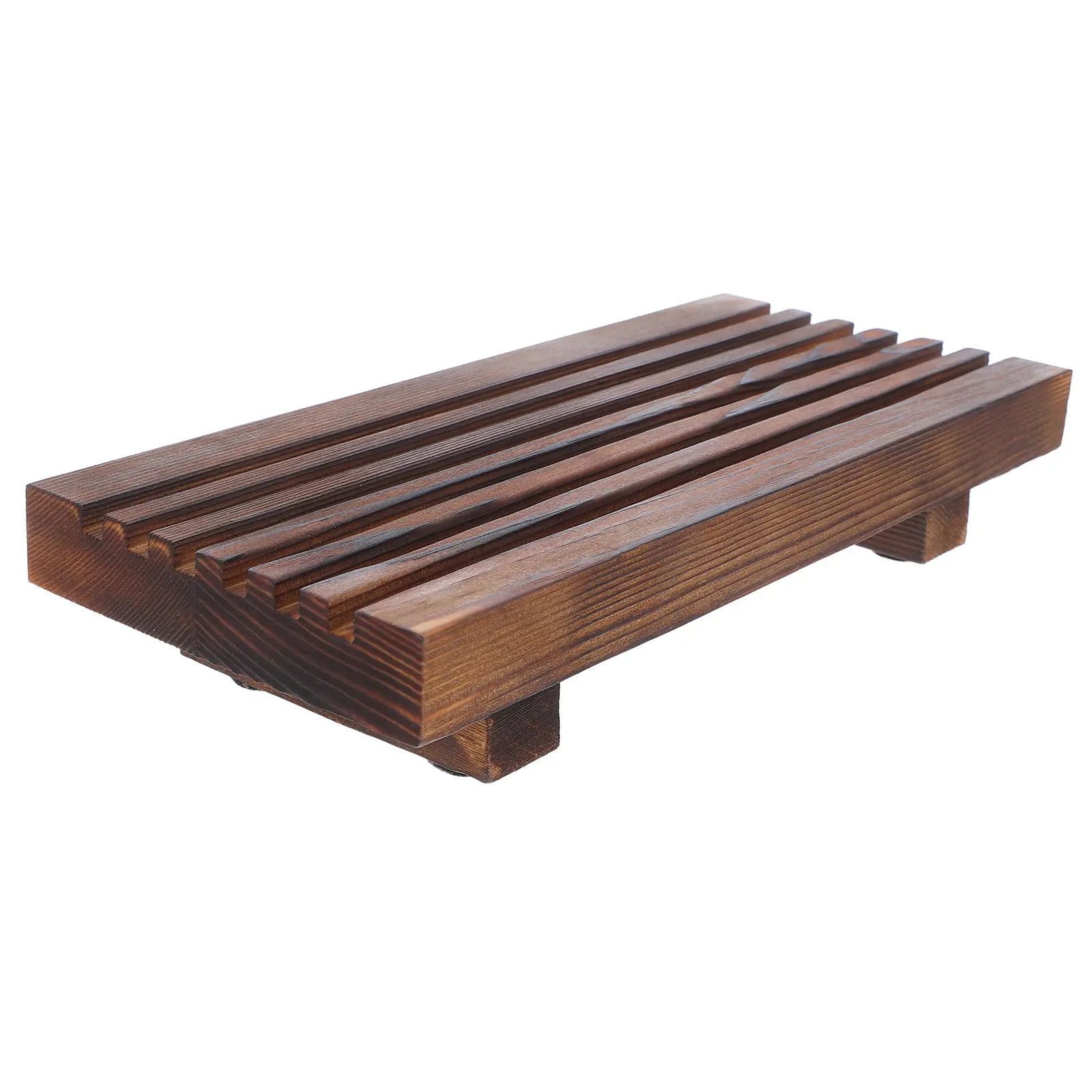 Wood Bathroom Tray Countertop Riser Farmhouse Style Compact Vanity Organizer for Soap Dish Holder Kitchen Decor Tray Rustic