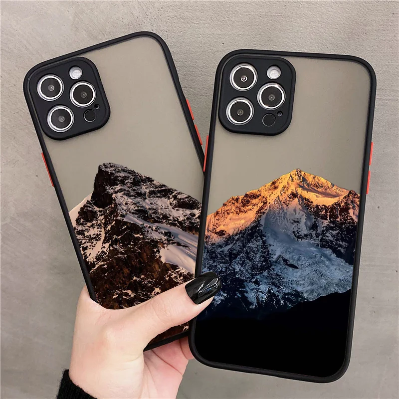 حافظة لهاتف آيفون 7 8 Plus SE2 X XR XS MAX 12 13 14 15 mini 11 Pro Max أغطية خلفية غير لامعة مقاومة للصدمات Fundas
