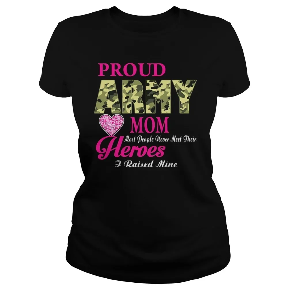 

Proud Army Mom T-Shirt Army Mom Gifts Birthday Christmas Women's T shirt