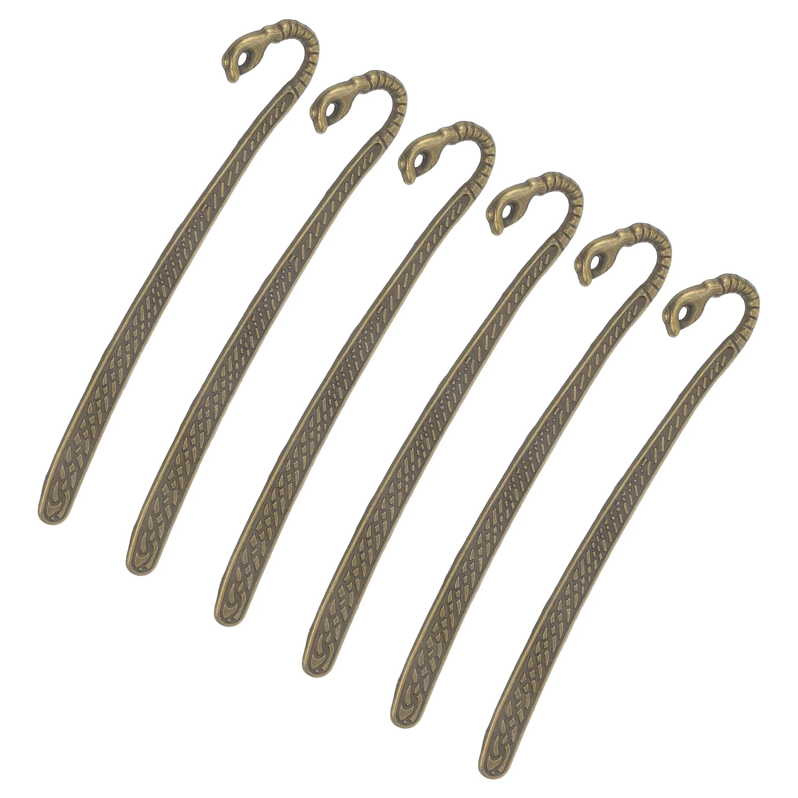 

6pcs Retro Metal Craft Bookmark Decor Exquisite Reading Mark For Kids Teens Students Book Lovers Vintage Style Small