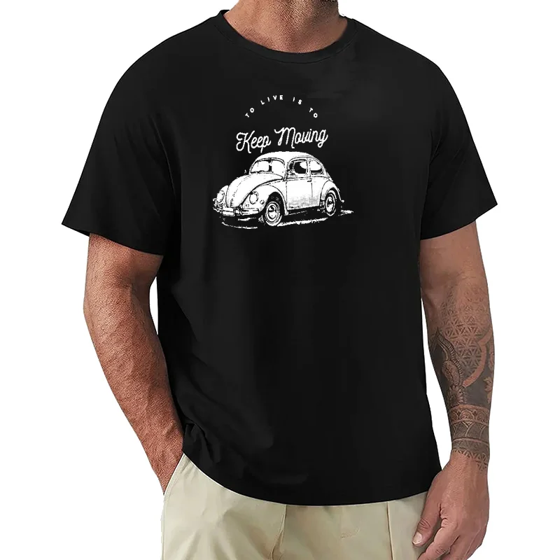 New Design Men T Shirt Unique Short Sleeve The Beetle Men T-Shirt Car Cotton Plus Size Tops 1227A