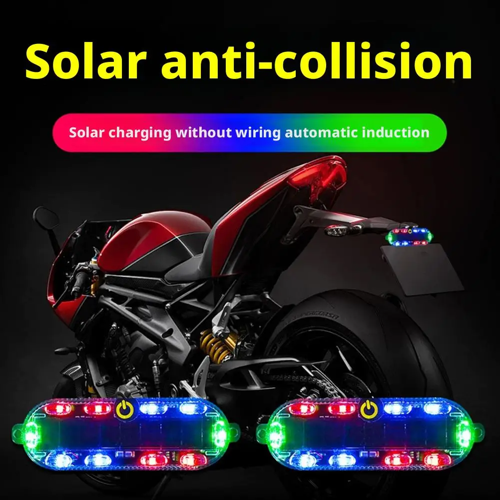 

Solar Warning Light for Car, Emergency Strobe Beacon with Red Blue Flash, Waterproof Safety Light for Vehicle Truck Motorcy F8O7