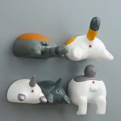 Creative Cartoon Japanese Cat Ass Magnet for Fridge Decor Cute Animal Model Ornaments Fridge Magnet Home Decor Accessories