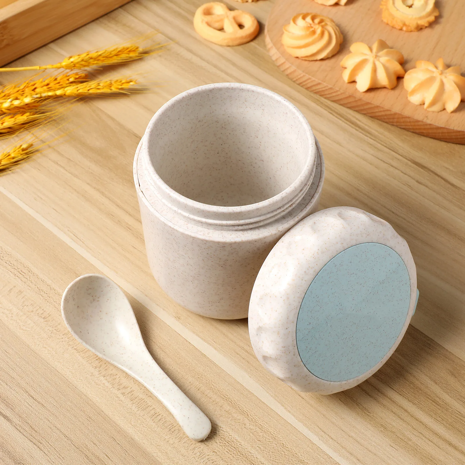 

1Pcs Premium Food Grade Plastic Soup Cup with Handle Portable Microwave Safe Milk Cup for Hot Cold Drinks Travel Office School